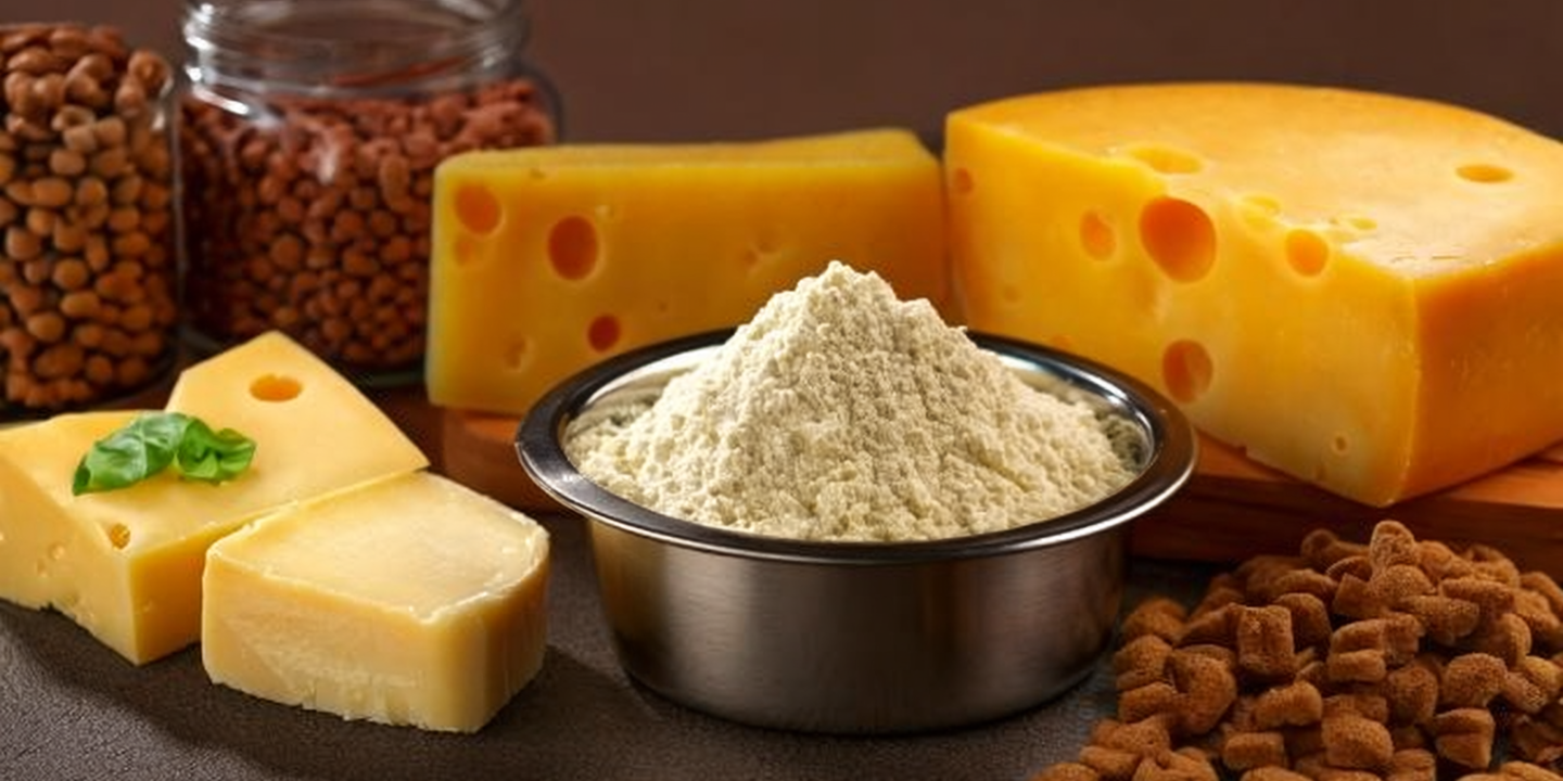 Lactosan Cheese Powder Solutions for wet and dry petfood dogs and cats - Firefly_420861.png