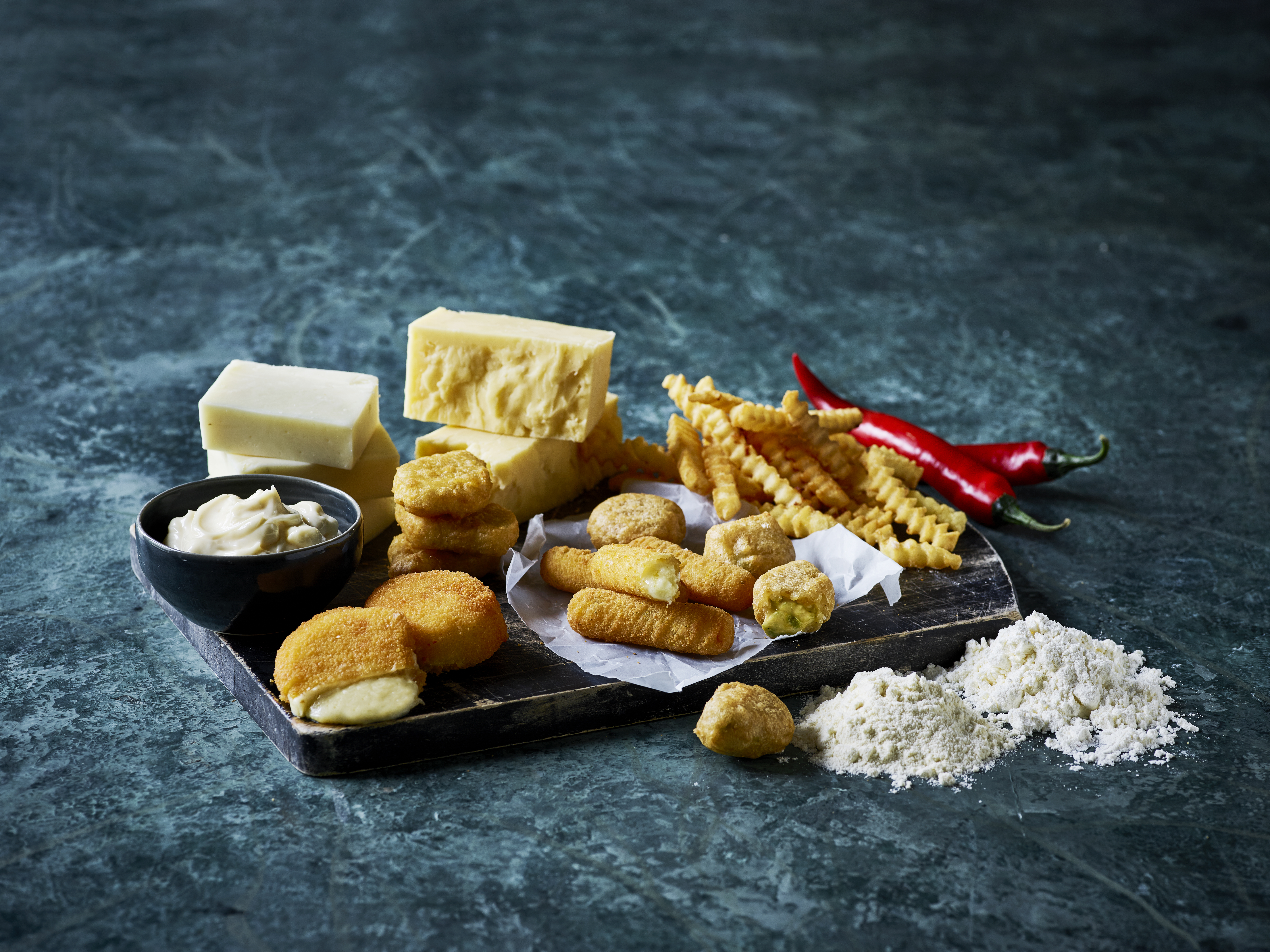Lactosan Cheese Powders for Fillings in Fried Products