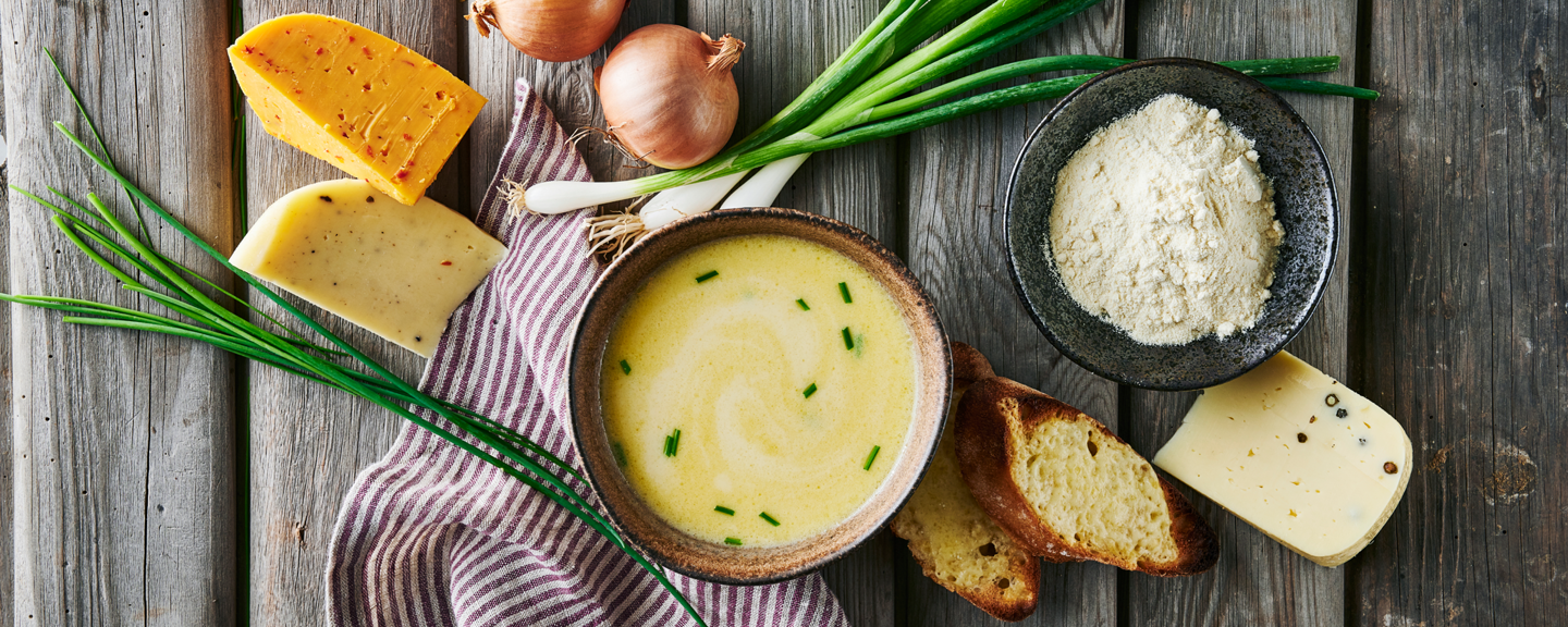Lactosan Cheese Powder in an Authentic French Onion Soup