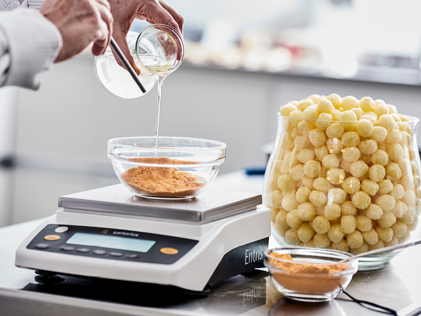 Making a seasoning of Cheese Powder for snacks